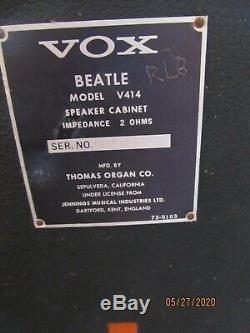 Vintage Vox Silver Bell 12 -t1088 Président Rare Et Propre-8 Ohms-beatle De La Cabine
