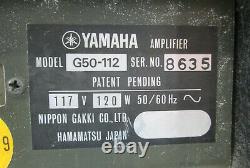 Vintage Yamaha 50-112 Guitar Ampl. 1 X 12 Haut-parleur Combo 50-watt G50-112