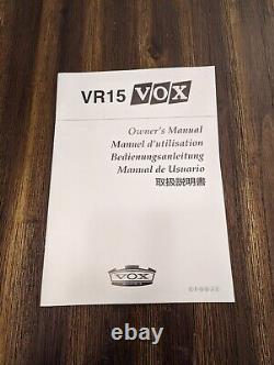 Vox Vr15 Combo Guitar Amp Valve Reactor 1 Watt Tube Pre 15 Watt Puissance 8 Haut-parleur